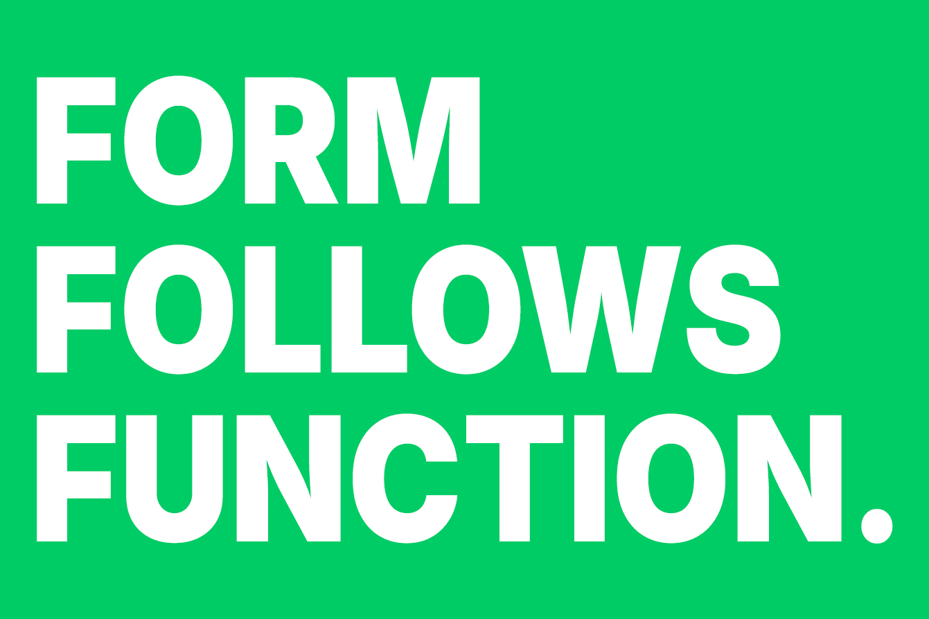 Architecture et web design — form follows function