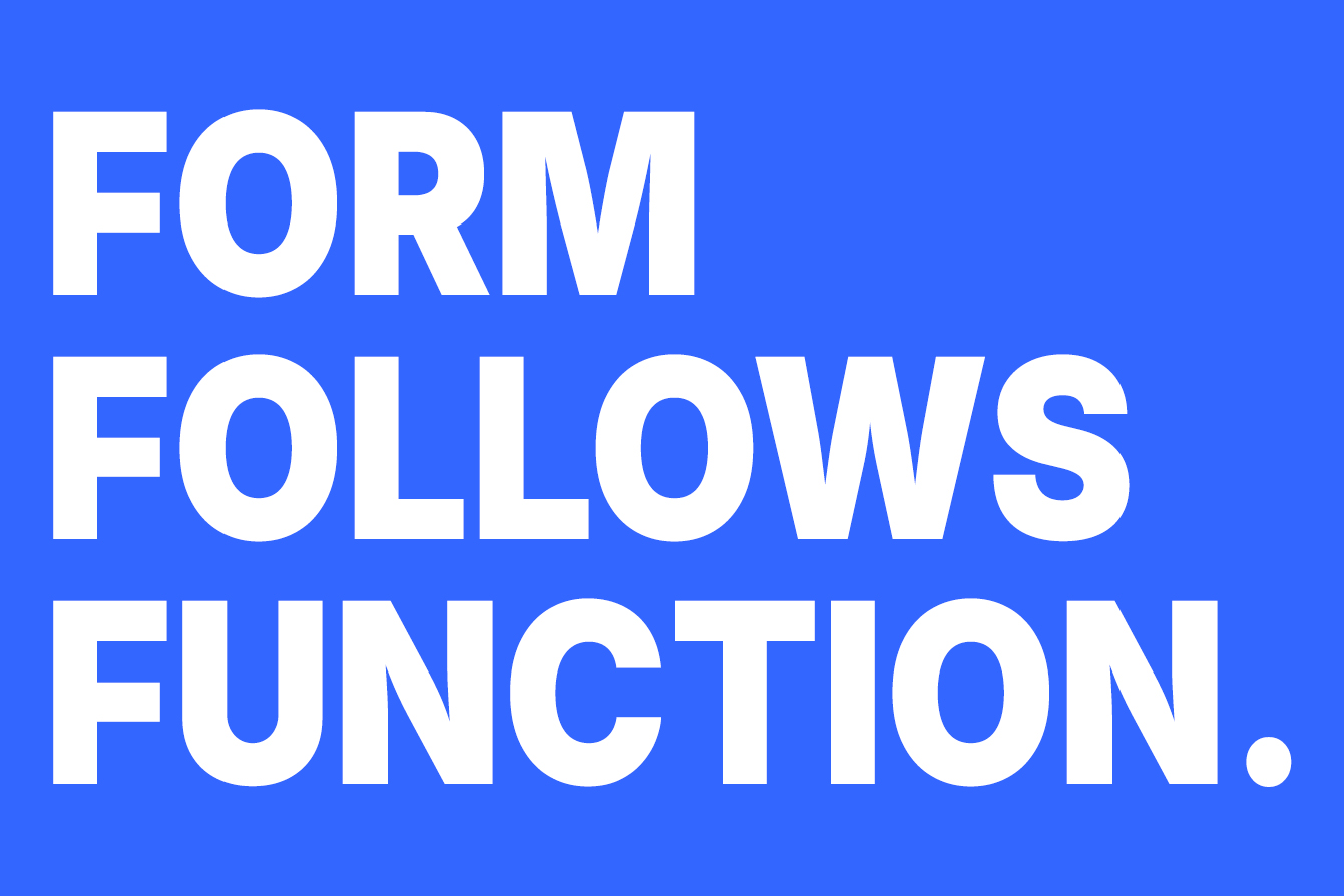 Architecture et web design — form follows function